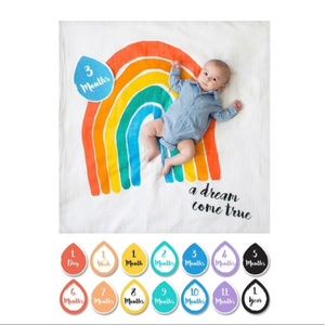 Muslin Blanket & Memory Card Set, Rainbow